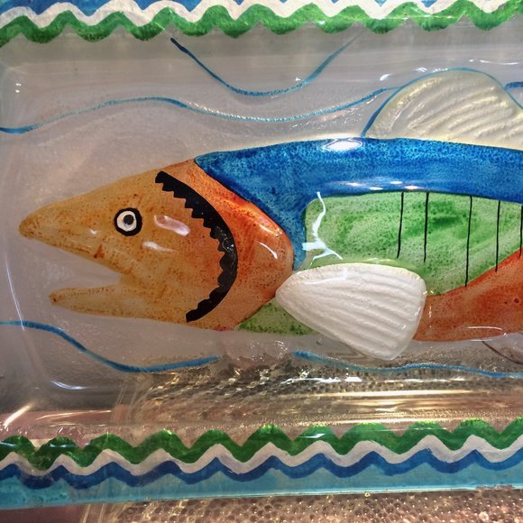LS Arts, Inc. Decorative Fish Plate Fused Glass Art - Picture 2 of 5